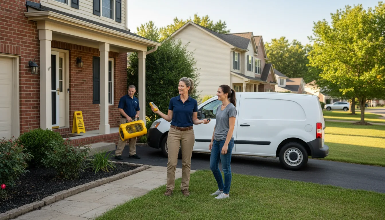 Residential water damage restoration in Andover, IL